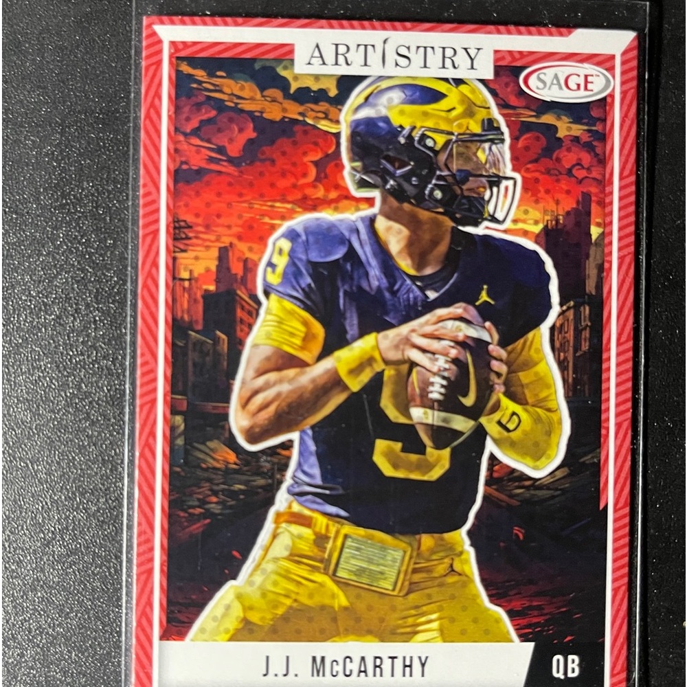 J.J. McCarthy Card 2024 Sage Artistry Card